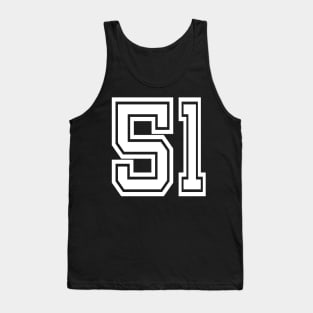 Number 51 for a sports team, group, or community T-Shirt Tank Top